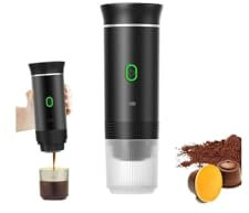 Mini Cafetera Portatil, 3 En 1, InaláMbrica, Autocalentable, Cafetera 12v, Mini Cafetera Para Llevar Para Camping, Senderismo, Viajes Y Uso DoméStico (negro)