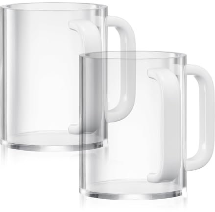 LYCN Judaica Handwaschbecher mit Doppelgriffen, Acryl, Negel Vasser Cup Netilat Yadayim für jüdische Rituale, Synagoge, Shabbat, Urlaub, Geschenke, 2 Stück