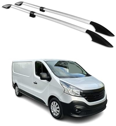 OMAC Dachreling Relingträger Alu kompatibel mit Renault Trafic 3 Long L2 2014-2025 L2 Alu Grau