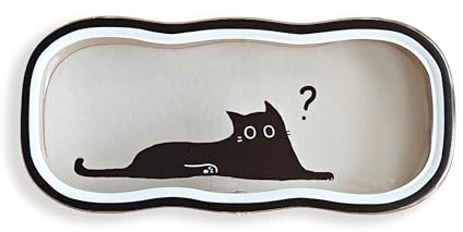 MSLSOZ Brillenetui mit niedlichem Katzenmuster, mit transparentem Deckel, Hartschalen-Kunststoff-Brillenaufbewahrungsbox mit Reinigungstuch, einzigartiges Geschenk für Frauen und Kinder