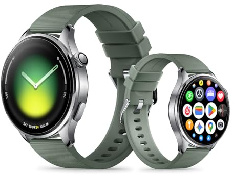 XIAOMI Watch 5 47 mm, Montre connectée Wear OS by Google, paiement sans Contact NFC, IA Gemini, écran 1,54, Jusqu’à 6 Jours d’autonomie, GPS Fitness, Android Uniquement, Bluetooth, Vert
