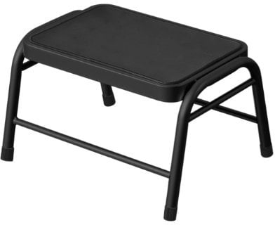 Premier Housewares Tritthocker, Metall, 25 x 43 x 35 cm, schwarz