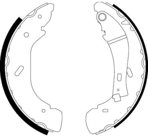 HELLA 8DB 355 001-961 Bremsbackensatz - H9170 - für u.a. FORD / LDV | Kompatibel mit: FORD TRANSIT Bus, TRANSIT Kasten, TRANSIT Pritsche/Fahrgestell, TRANSIT TOURNEO Bus, LDV MAXUS Bus, Kasten