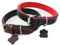 Activity4Dogs Luxus Hundehalsband aus Leder | für (mittel) große Hunde | 3 cm breit | gepolstert | 5-Fach verstellbar | Made in Germany | Echt-Leder Größe XL schwarz-rot