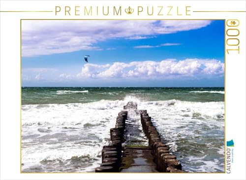 CALVENDO Puzzle Wellenbrecher am Ostseestrand | 1000 Teile Lege-Größe 64 x 48 cm Foto-Puzzle für glückliche Stunden