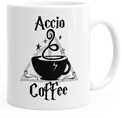 MoonWorks Spruch-Tasse Accio Coffee Kaffee-Tasse Teetasse Keramiktasse weiß Unisize Unisize
