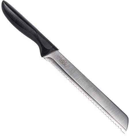 Serrated Bread Knife - Universal Knife - Razor Sharp Serrated Bread Knife with Soft Touch Ergonomic Handle - 20 cm (7,88) Blade, Stainless Steel, Excellent Quality and Great Value.