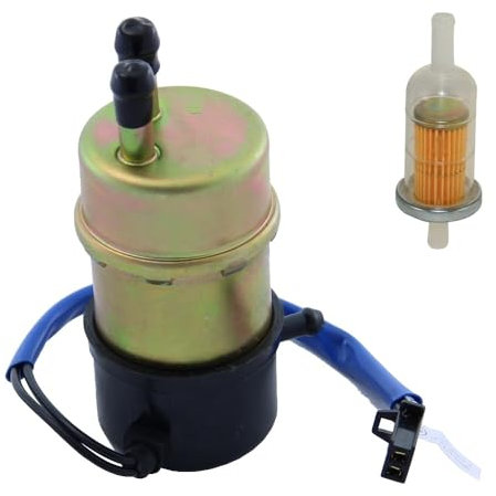 Pompe à carburant + filtre essence pour Kawasaki ZX ZXR Suzuki AN VS VL Yamaha BT FZR XP YP 12V entrée et sortie 8 mm droit