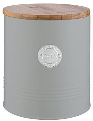Typhoon Living Grey Cookie Jar Storage Canister, 3.4 Litres
