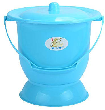 Orinatoio in Plastica Uso Domestico, Secchio con Coperchio Ideale Campeggio WC, Comò Vasino per Anziani/Uomo/Donna/Bambini