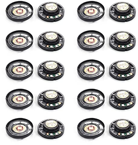 Fielect Magnet Speaker Internal Magnet Speaker Mini Speaker Metal Round 29mm Diameter 9mm Height 0.25W 8 Ohm 20Pcs
