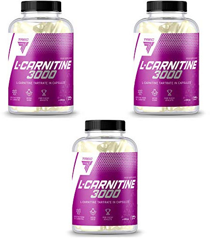 Trec Nutrition L-Carnitin 3000 | Nicht stimulierender Fatburner | Gewichtsverlust | Schlankheitspillen | Verwandle Fett in Energie (180 Kapseln)