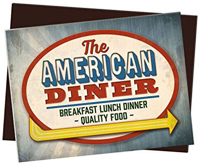 Kühlschrankmagnet mit Classic American Diner Motiv