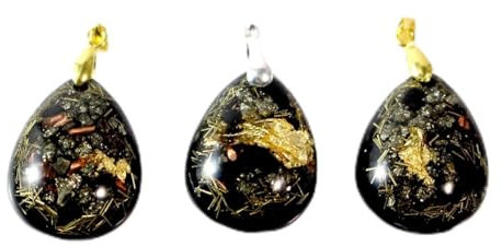 Orpanit® Orgonit Bodyguard of Akasha schwarz Schutzamulett Tropfen Anhänger I 100% echtes Orgonit Amulett I Schutz bei EMF, 5G, Haarp, Funkstrahlung I echte Orgonenergie für Harmonie I