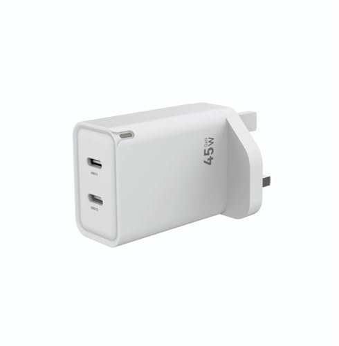 Cargador casero dual USB-C de 45 W para laptop/samsung/iphones/tab/ipads