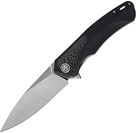 Petrified fish PF838 Klappmesser, 3.74 D2 Satin Klinge G10 Griff, Mit Kugellager EDC Taschenmesser (Carbon Fiber Satin)