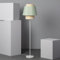 LEDKIA LIGHTING - Stehleuchte Chulu | Mediterranes Design | Stoffmaterial | E27-Fassung, 1460 mm x Ø400 mm, Grün, Textil