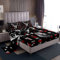 Bettwäsche-Set, Motiv: Camouflage, USA-Flagge, Queen-Size, Wildtiere, Hirsch, Geweih und Bäume, hochwertig, gebürstete Mikrofaser, luxuriöses Bettwäsche-Set, 1 flaches Design, 2 Kissenbezüge)