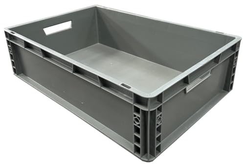 Recycled Plastic ECO Euro Plastic Stacking Industrial Storage Containers Boxes Crates! (30 Litre - 60 x 40 x 17cm)