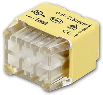 world-trading-net - Dosenklemme 6-polig für starre Leiter 0,75-2,5 mm², 10er Set