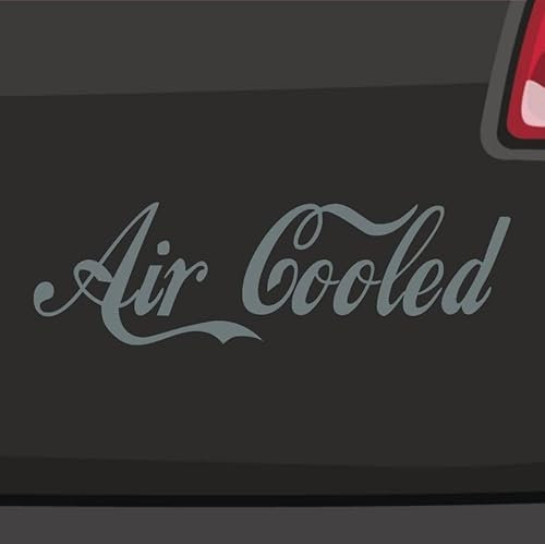 Generisch Air coold Aufkleber Sticker Luftgekühlt Tuning Motor Cabrio Spruch JDM 10x3cm Farbe: Grau