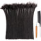 Originea Cheveux Humains Dreadlocks Extensions 100% Cheveux Humains Fait à la Main 0.8cm Locks Cheveux Naturel (#1B, 10 Pouces 60pcs)