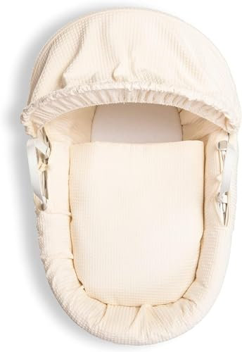 Clair de Lune Ensemble de couffin gaufré (Panier Non Inclus) – Crème