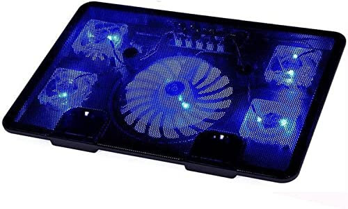 Ventilateur PC Portable Refroidisseur PC Portable 5 Ventilateur 2 USB Refroidisseur D'ordinateur Portable Socle De Refroidissement LED Ordinateur Portable Refroidisseur USB Support De Ventilateur Pour