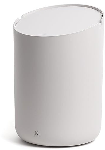 Kazai.® Pequeña Papelera 'Tove' - 1,5L | Exclusivo Mini Cubo de Diseño de Berlín | Para el Baño, la Cocina y como Cubo de Mesa | Antideslizante, Cubo Interior | Taupe (claro)