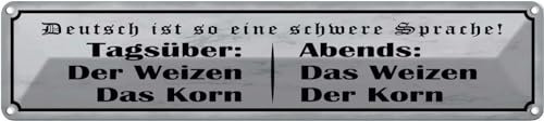 vianmo Blechschild 10x46 cm Spruch Zitat Tagsüber Abends Weizen der Korn Deko Geschenk Metall Schild