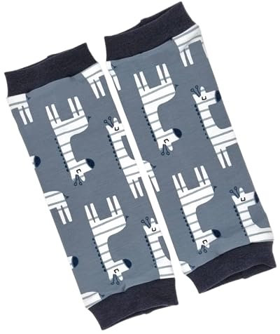 la.nunu Stulpen - Giraffen Grau 0-23 Monate - Beinstulpen für Babys und Kinder aus Baumwolle - Handarbeit - Kinderstulpen und Babystulpen für Jungen und Mädchen