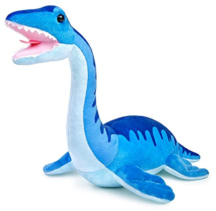 lilizzhoumax Plesiosaurier Plüschtier 40cm/16Zoll Simuliertes Kawaii Kuscheltier Realistische Dinosaurier Spielzeug Wilde Tiere Ostern tolle Geschenkidee für Kinder Jungen Mädchen