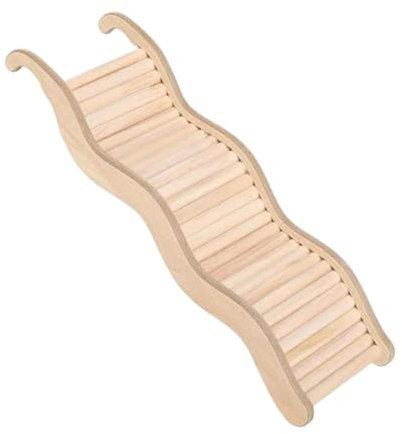 Colcolo Hamster-Kletterspielzeug, Hamsterkäfig-Plattform, Landschaftskäfig, Kletterstabile Holzleiter, Brücke, Lebensraum-Dekoration für Rennmäuse, groß