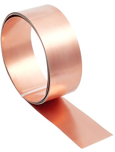 BENECREAT 2000x50x0.4mm Kupferblechrolle, Unplattierter Kupferstreifen, Kupferblechfolie Für Heimwerkerprojekte
