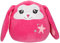 Depesche 13044 Ylvi Swoppies - Kuscheltier Hase in Pink, mit Leuchteffekt, Stern und langen Schlappohren, ca. 30 cm großes Plüschtier