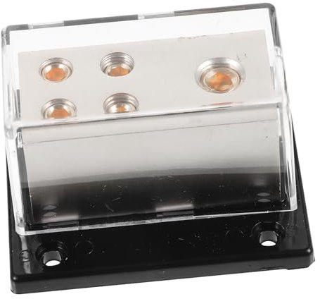 FELTECHELECTR Car Audio Modification Battery Distribution Block Automotive Cars Audio Distribution Block Car Amplifier Distribution Block Home Audio Amplifier Power Distribution Blocks Plastic
