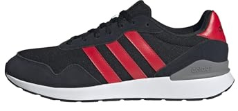 adidas Homme Run 60s 4.0 Shoes, Core Black/Pure Ruby/Grey Three, 41 1/3 EU