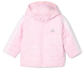 adidas Unisex Baby ESSENTIALS 3 STRIPES PADDED JACKET, clear pink/white, 6-9 Months