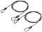 TOP-VIGOR 2Pcs Security Steel Cable, 2.5mm x 1m / 3.28ft Coated Safety Wire Rope Double Loop Flexible Security Cable Lock for Outdoor Travel Luggage Bike, Black