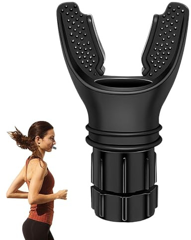 WQEDVN Lungentrainer, Atemtrainer, Lungentrainer, Lungentrainer, Lungenflexer, Deep Breathing Exerciser Gerät, Tragbarer Atemtrainer für tägliches Fitnesstraining, Leicht zu Reinigen (Schwarz)