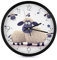 HETVBNS Runde Wanduhr, batteriebetrieben, Schaf, leise, nicht tickende Wanduhr, modern, klein, analog, Quarzuhren, für Büro, Zuhause, Badezimmer, Küche, Schlafzimmer, leicht zu lesen, Schwarz