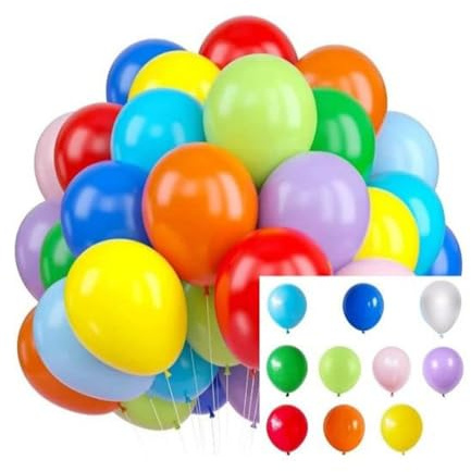 LOKITOKI Latex Balloons, 20-Pack, Rainbow Colours, 10-12 inch Party Decorations for Birthday, Wedding, Anniversary