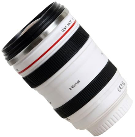 NUOBESTY Tasse Objectif Appareil Photo Blanche Contenant Eau pour Maison Bureau Hôtel Cadeau Original pour Photographes