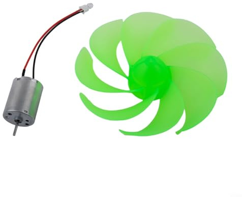 Kit de generador de turbina eólica vertical con rotación de 360° y luz LED, modelo educativo compatible con conceptos de energía renovable