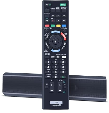 Snrigw RM-ED058 Replacement Remote Control for Sony TV KDL-48W585B | KDL-48W605B KDL-50W705B KDL-50W805B KDL-50W829B KDL-55HX753 KDL-55W828B KDL-60W605B KDL-60W855B, No Setup Required, Sensitive