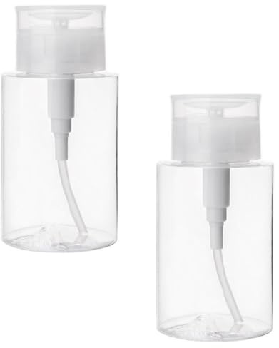 IMUSINICE 2pcs Empty Cleansing Water Bottles 300ml Refillable Petg Cosmetics Bottles with Pump Dispenser for Travel and Business Trip Use
