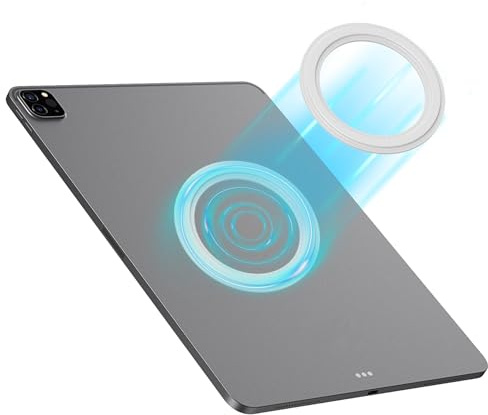 Tablet Wall Mount Magnetic, Ipad Wall Mount for Home Office Car Gym Kitchen Compatible with iPad Pro Mini Air, and Most Tablets Sleek White Design Magnetic Pad Wall Mount Versatile Tablet Holder
