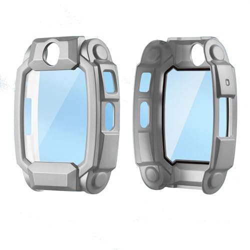 Hülle für Imoo Watch Phone Z10, Full Cover mit integriertem Displayschutz, Stoßfestes PC Gehäuse Smartwatch Case (Grau)