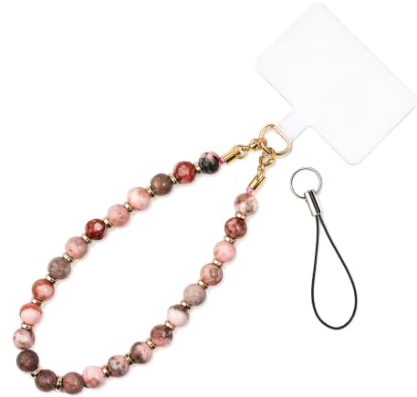 Bekecidi Cordon Telephone Portable Bijoux, Collier de Téléphone Perles | Dragonne Telephone Portable Chaine Téléphone Portable Perles Idéal Sorties Shopping Usage Quotidien Universelle de Poignet