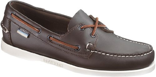 Sebago DOCKSIDES PORTLAND, Scarpe da Barca, Uomo, Rosso (Wine N07), 41 EU